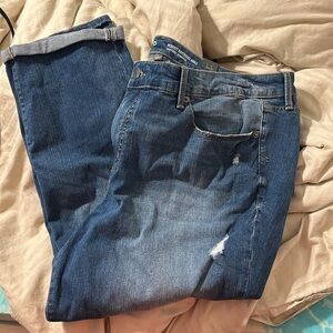 Vintage boyfriend ankle, cuffed jeans